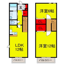 プリムヴェールⅡの物件間取画像